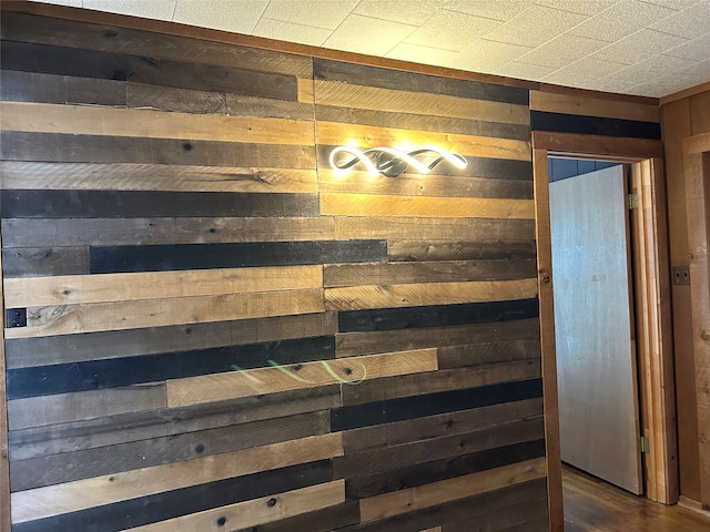 room details with wooden walls