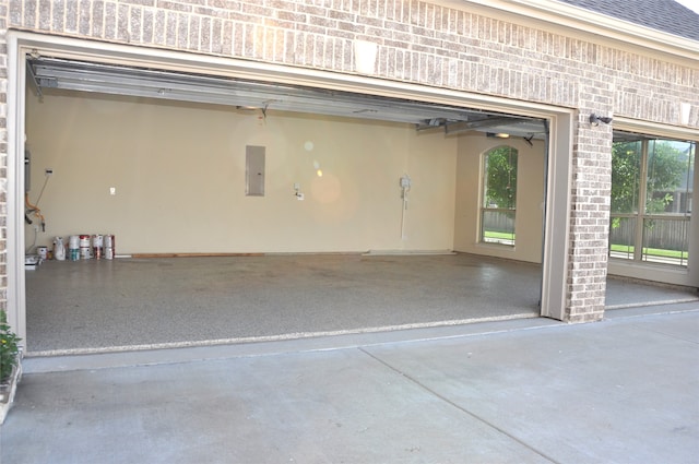 garage featuring electric panel