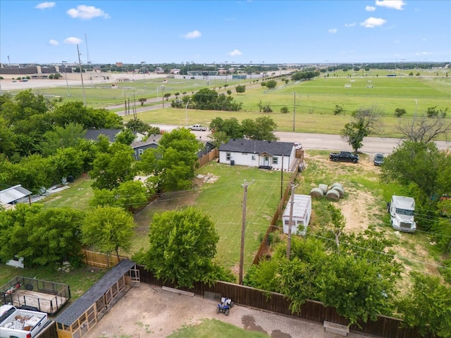 drone / aerial view featuring a rural view