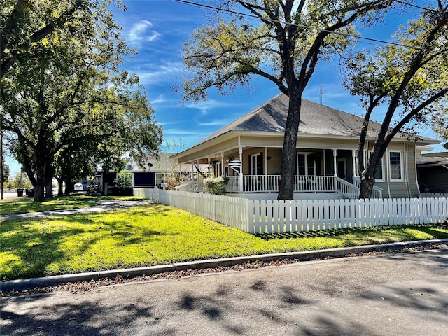 exterior space featuring covered porch