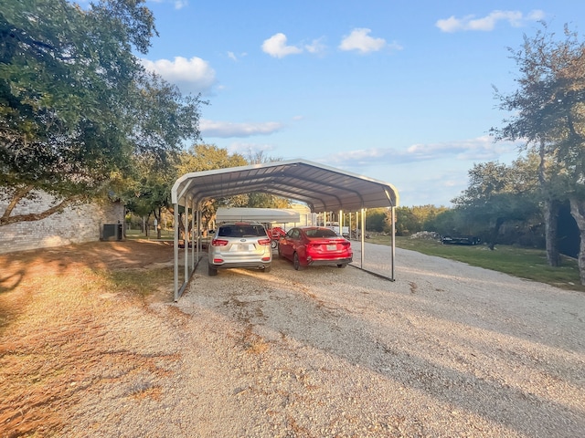 view of parking featuring a carport