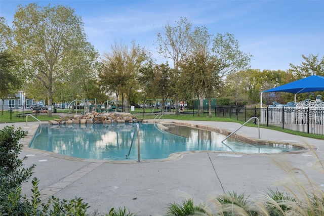 view of pool with a patio area