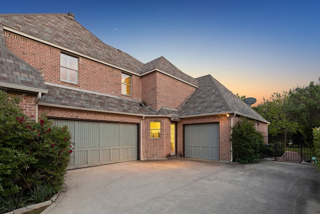 view of front of house featuring a garage