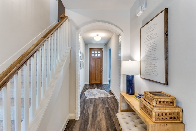 entryway featuring hardwood / wood-style flooring