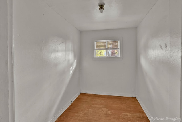 empty room featuring light wood-type flooring