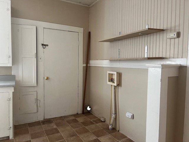 washroom with cabinets