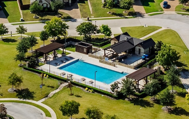 view of pool featuring a patio area