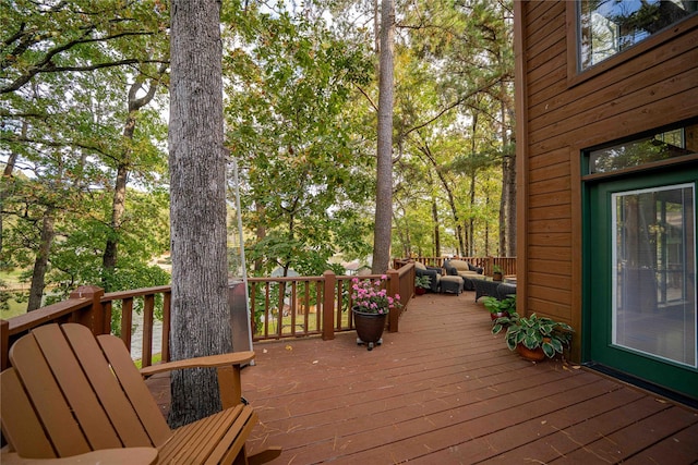 207 King Laurence Ct, Scroggins, TX 75480 - wooden terrace featuring an outdoor hangout area