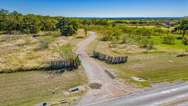 drone / aerial view featuring a rural view