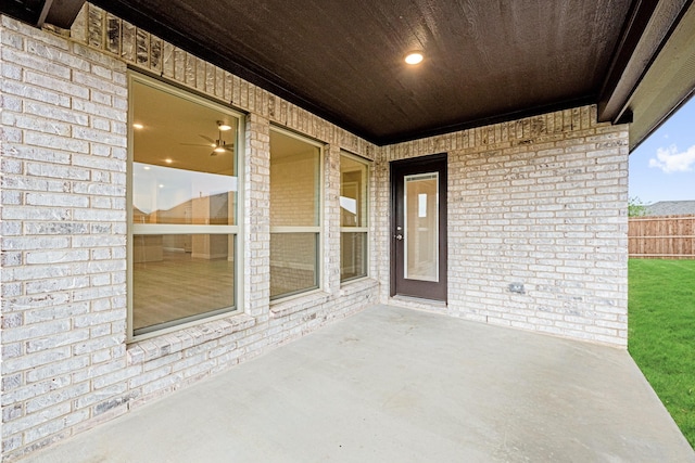 view of patio with fence