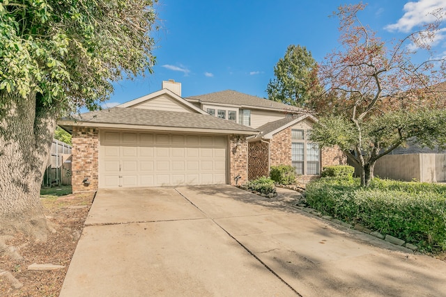 front of property featuring a garage