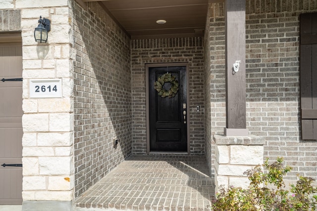 2614 Cowbird Way, Northlake, TX 76247 - doorway to property featuring brick siding