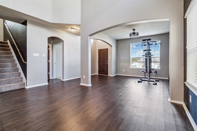 interior space featuring dark hardwood / wood-style floors