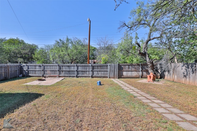 view of yard featuring a patio area