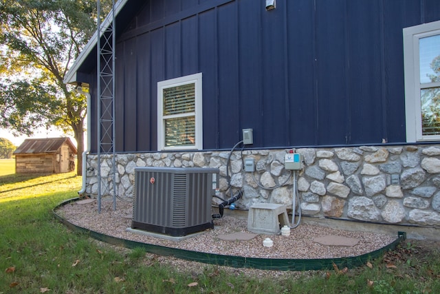 exterior details featuring central air condition unit