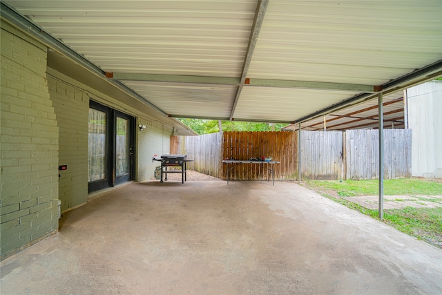 view of patio / terrace with a grill