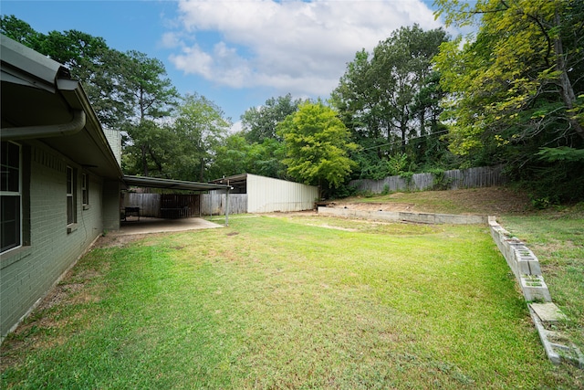 view of yard featuring a patio area