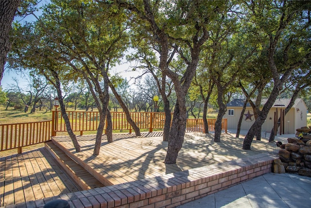 exterior space with a wooden deck