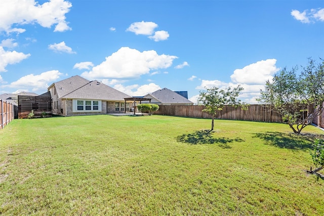 view of yard with a patio area