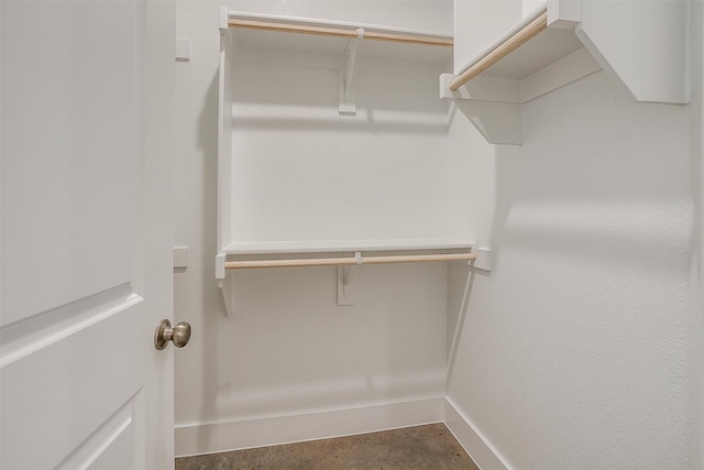 view of walk in closet