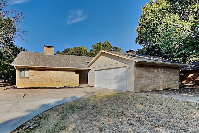 exterior space featuring a garage