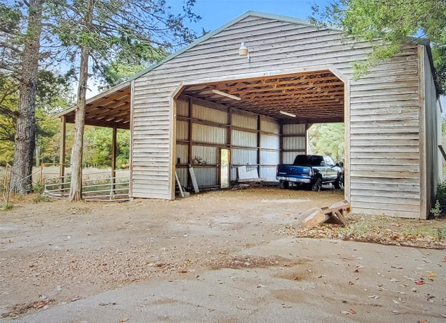 exterior space featuring a carport