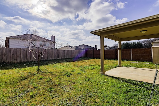 view of yard featuring a patio