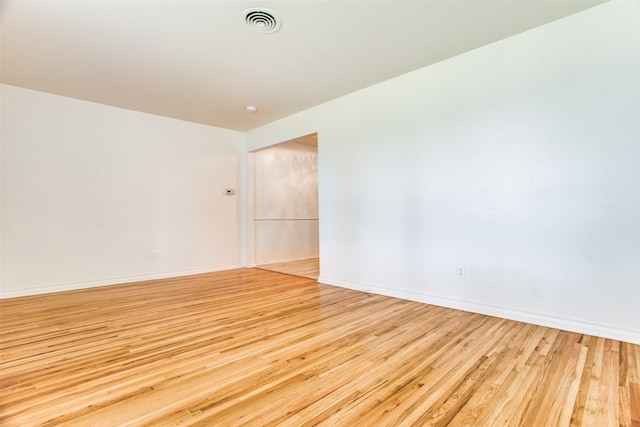 empty room featuring light hardwood / wood-style floors