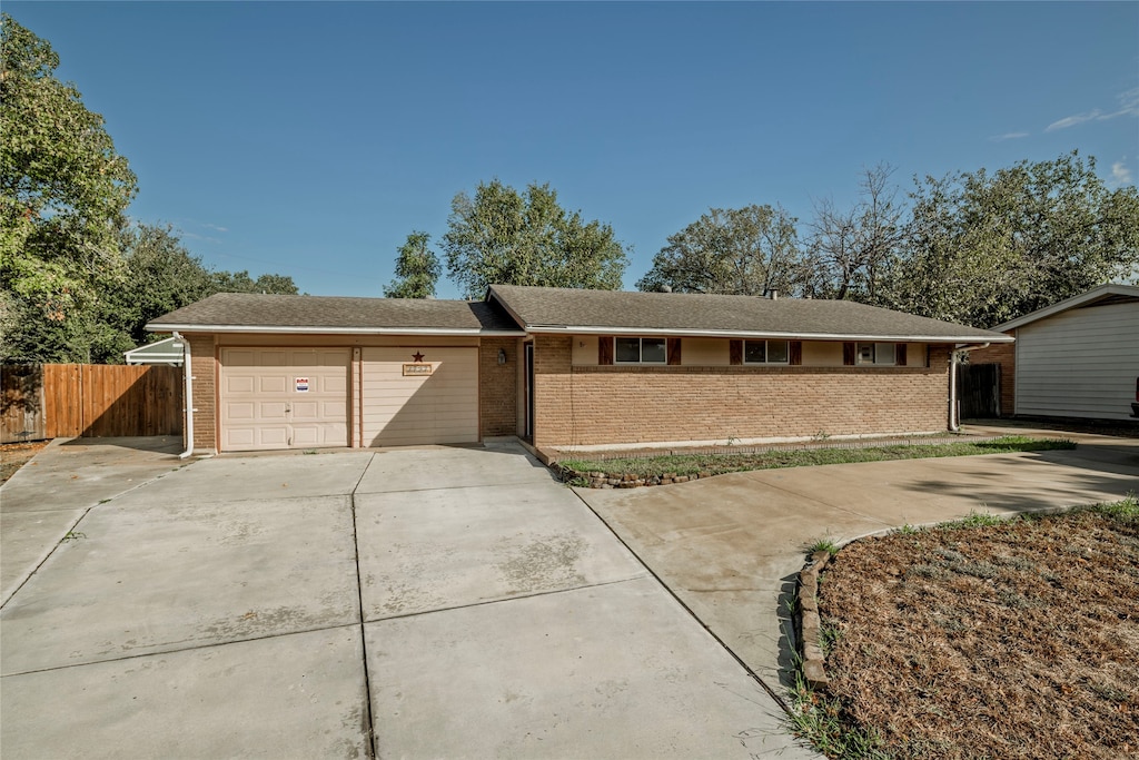 ranch-style house with a garage