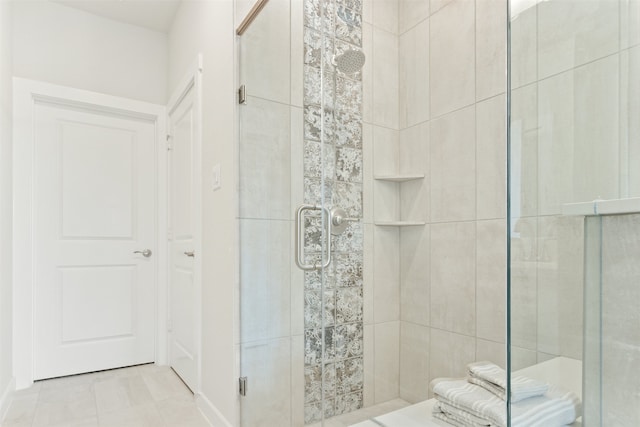 bathroom with walk in shower