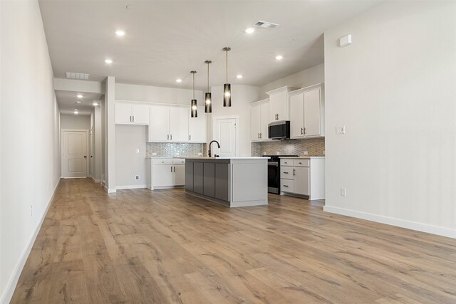 living room featuring light hardwood / wood-style flooring