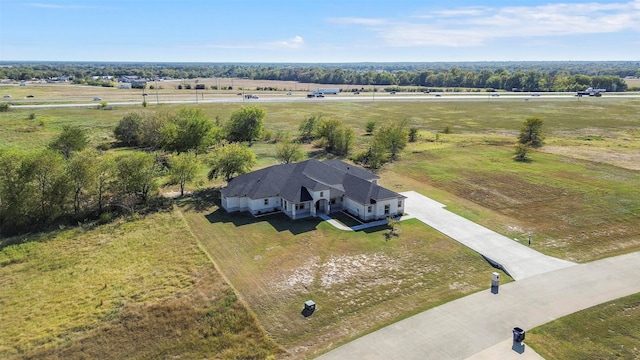 bird's eye view with a rural view