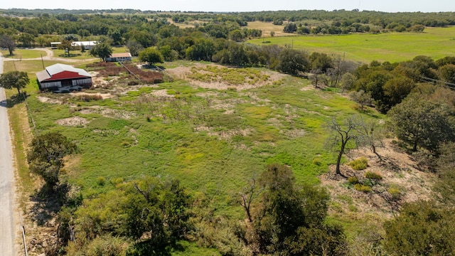 drone / aerial view with a rural view