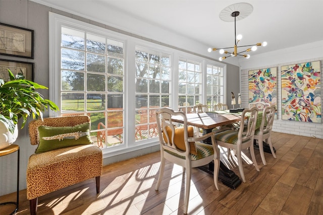 7117 Serrano Dr, Benbrook, TX 76126 - sunroom featuring a chandelier