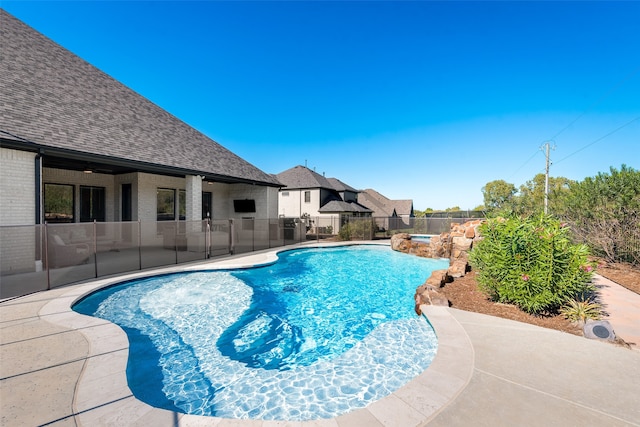 view of pool with a patio