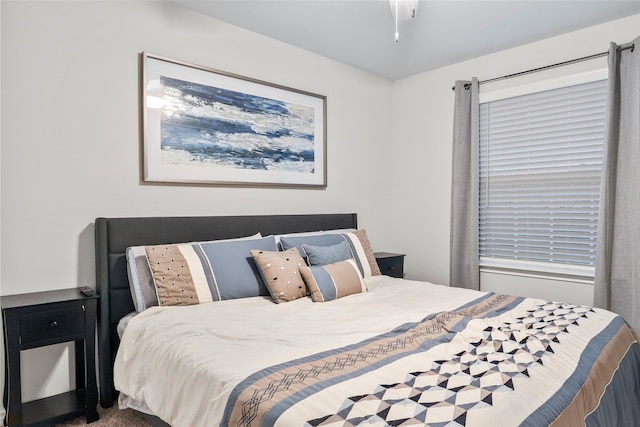 view of carpeted bedroom