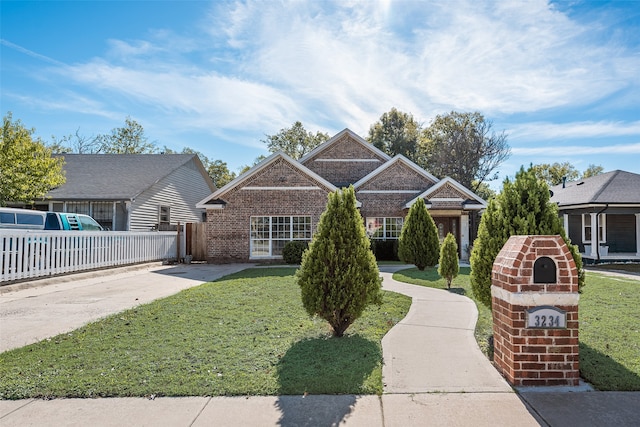 view of front of property with a front yard