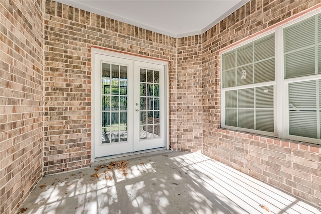 view of patio with french doors