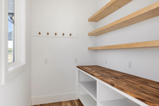 interior space featuring hardwood / wood-style flooring