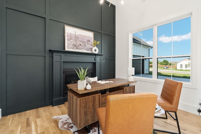 dining room featuring light hardwood / wood-style floors