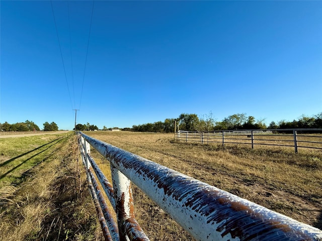 view of street featuring a rural view