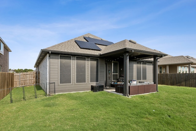 2277 Sheppards Ln, Waxahachie, TX 75167 - back of property with solar panels and roof with shingles
