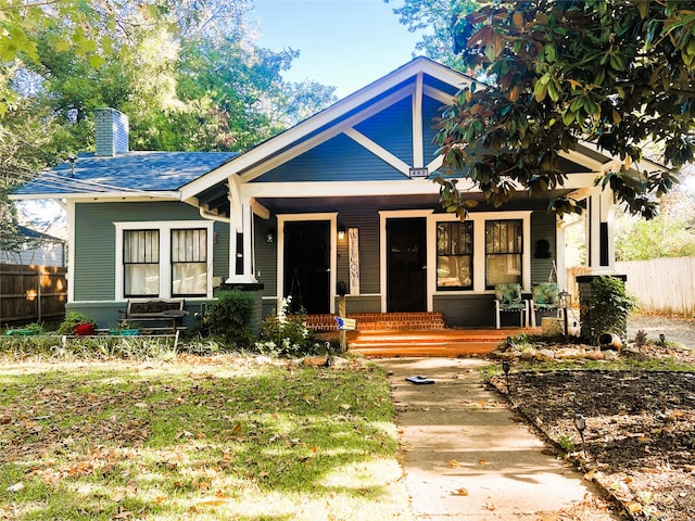 view of front of home with a porch