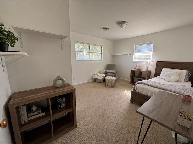 view of carpeted bedroom