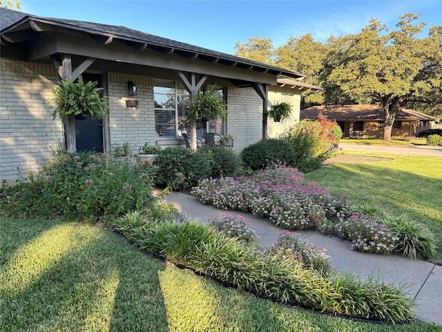 exterior space featuring a lawn