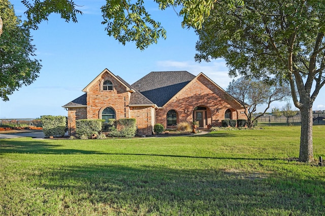 view of front facade with a front lawn