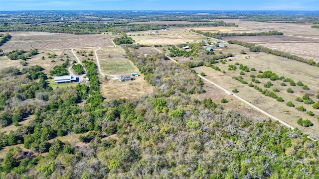 aerial view with a rural view