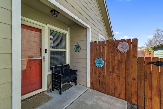 view of doorway to property