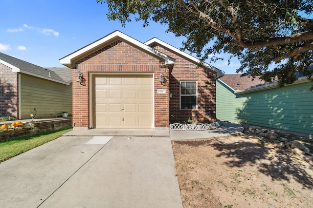 view of property with a garage