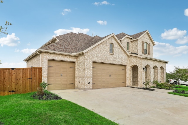 view of front of home with a front yard